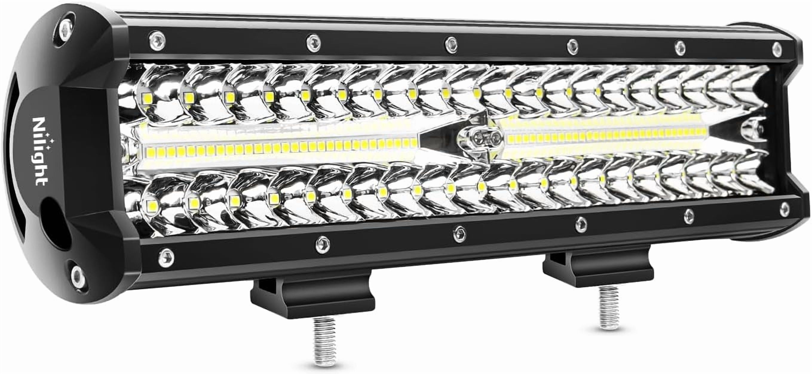 Nilight Led Light Bar 12Inch 300W Triple Row Flood Spot Combo 30000LM Bar Driving Boat Lighting Led Off Road Lights for Trucks