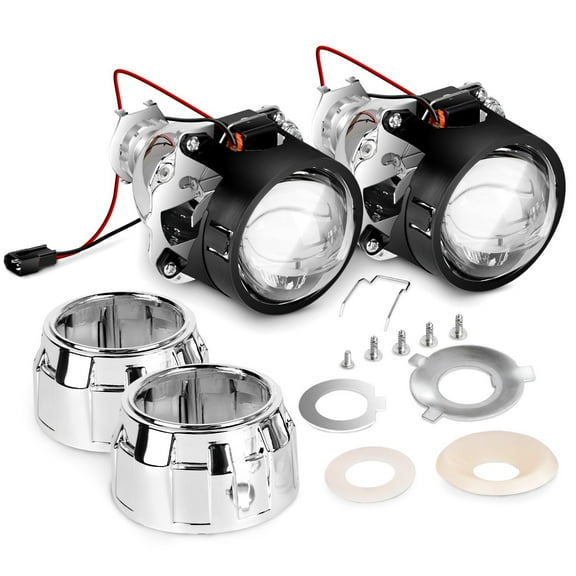 Nilight 2.5" Mini HID Bixenon Projector Lens for H1 Bulb Car Gift:chrome Shround