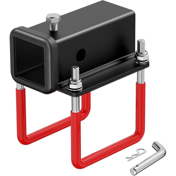 Nilight 2 Inch RV Bumper Hitch Receiver with Hitch Pin Fits 4-4.5" Beam, 200Lbs Tongue Weight Capacity Adapter, Travel Trailer Rear Bumper, Fit for Camper Bike Racks Cargo Carrier Car