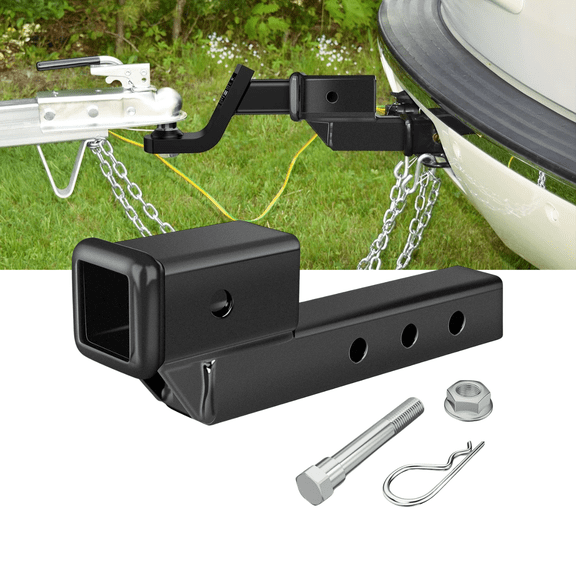 Nilight 2 Inch Trailer Hitch Extension Riser Adjustable 5 7 9 Inch Length with 2 Inch Rise Drop Hitch Extender 7500 lbs Capacity for 2 Inch Receiver