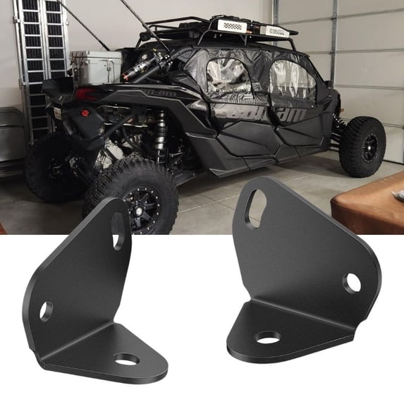 2PCS 4" Rear Pillar Flag Antenna Mounting Brackets Rear LED Whip Light Brackets for Can Am Maverick X3 MAX 2017-2021 Accessories