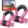 thumbnail image 1 of Nilight 2 Pack 3/4" D-Ring Shackle with 7/8" Screw Pin 41,887lbs Break Strength, Heavy Duty Off Road Recovery Shackle with Isolators Washers for Use with Tow Strap, Winch, Off-Road Jeep Truck Vehicle, 1 of 7