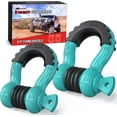 thumbnail image 1 of Nilight 2 Pack 3/4" D-Ring Shackle with 7/8" Screw Pin 41,887lbs Break Strength, Heavy Duty Off Road Recovery Shackle with Isolators Washers for Use with Tow Strap, Winch, Off-Road Jeep Truck Vehicle, 1 of 7
