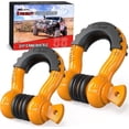 thumbnail image 1 of Nilight 2 Pack 3/4" D-Ring Shackle with 7/8" Screw Pin 41,887lbs Break Strength, Heavy Duty Off Road Recovery Shackle with Isolators Washers for Use with Tow Strap, Winch, Off-Road Jeep Truck Vehicle, 1 of 7