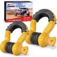 thumbnail image 1 of Nilight 2 Pack 3/4" D-Ring Shackle with 7/8" Screw Pin 41,887lbs Break Strength, Heavy Duty Off Road Recovery Shackle with Isolators Washers for Use with Tow Strap, Winch, Off-Road Truck Vehicle, 1 of 7