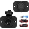 thumbnail image 1 of Nilight 2 Pack Car Cigarette Lighter Socket DC 12V Waterproof Power Outlet Adapter Replacement with Terminals Wires and Screws for Marine Boat Motorcycle, Boat, Car,Truck, RV, ATV, 1 of 7