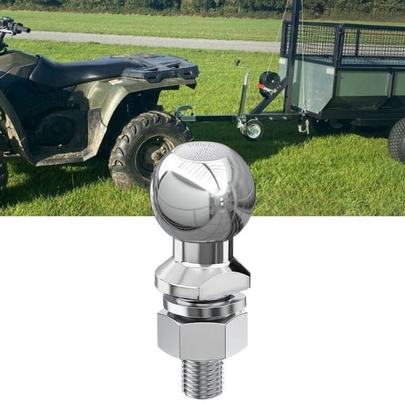 Nilight 2" Diameter Chrome Trailer Hitch Ball, 7,500 lbs, 1 x 2-1/8" Shank Universal Fit,Gray