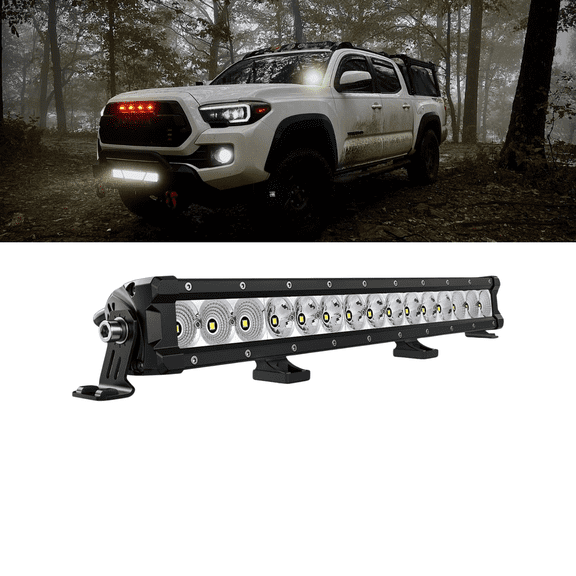 Nilight 20 Inch LED Light Bar 75W 9000LM Flood Spot Combo Beam IP68 Slim Single Row Offroad Lighting for SUV Pickup Truck Jeep ATV UTV Boat
