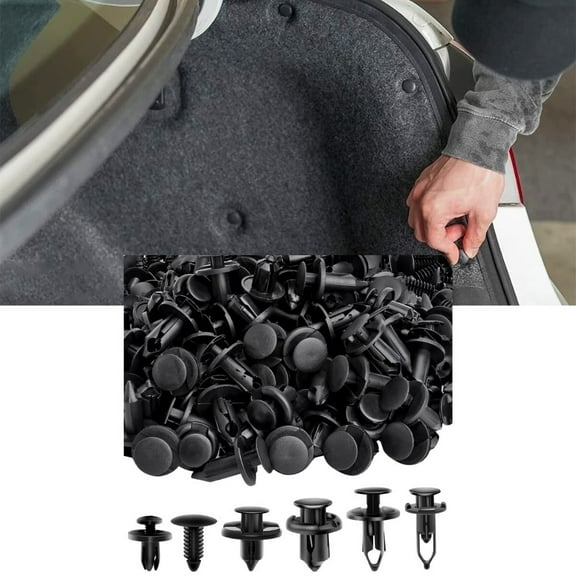 200Pcs Car Retainer Clips 6mm 7mm 8mm 9mm 10mm Expansion Screws Replacement Kit Bumper Push Rivet Clips for GM Ford Toyota Honda Chrysler Nissan