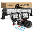 thumbnail image 1 of Nilight  22inch 120W Spot Flood Combo Led Light Bar 2PCS 4inch 18W Spot LED Pods Fog Lights with 16AWG Wiring Harness Kit-2 Leads, 1 of 9