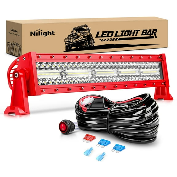 Nilight 22 in 480W LED Triple Row Spot Flood Combo Light Bar fits Truck