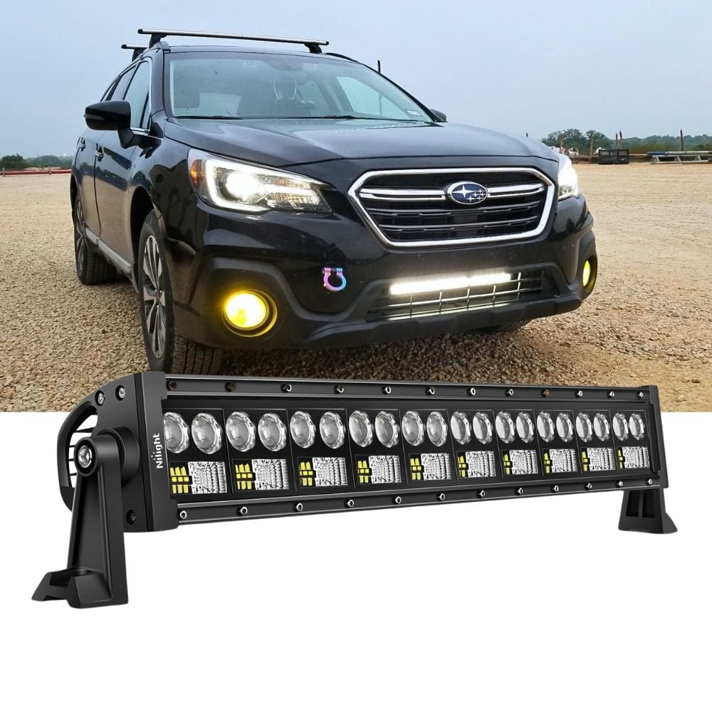 Nilight 22inch 150W 7D 15000LM Double Row Flood Spot Combo off Road Light Bar Driving Lights Boat Lights Super Bright for Truck Golf Cart SUV ATV UTV Boat