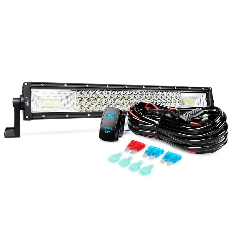 Nilight 22inch LED Work Light Bar Triple Row 270W Flood Spot Combo ...