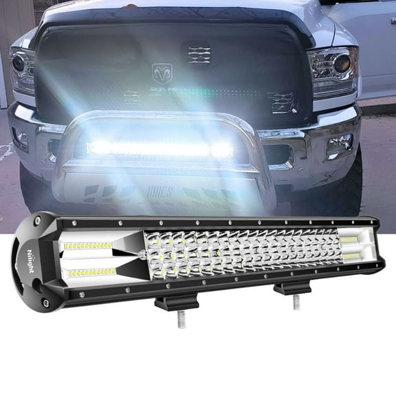 Nilight 26Inch Triple Row 12V Led Lights 297W 29700LM Flood Spot Combo Beam Bar Driving Boat Super Bright Led off Road Trucks Boat ATV UTV Pickup Jeep