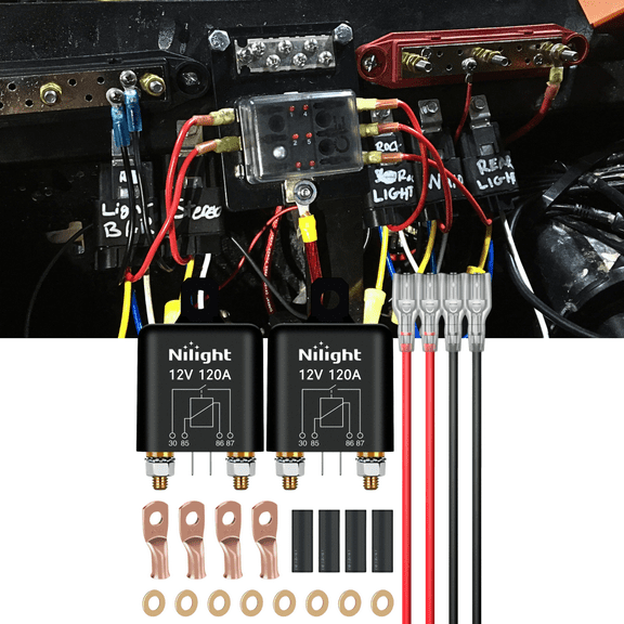 Nilight Remote Battery Disconnect Switch 12V 200A Car Anti-Theft Kill Switches Upgrade Prevent Power Drain with Wireless Remote Control Relay Fobs for Auto Truck RV Boat