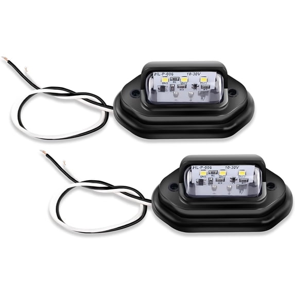 Nilight 2PCS 12V LED License Tag Light Convenience Courtesy Door Step Lights Waterproof Rainproof Dome Cargo Under Hood Legal for Car Truck RV Trailer