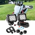thumbnail image 1 of Nilight Led Light Pods 2Pcs 4" 18W Flood Light off Road Lights LED Fog Lights Mounting Bracket Horizontal Bar Tube Clamp with Off Road Wiring Harness-2 Leads for Trucks Boat, 1 of 8