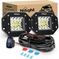 thumbnail image 1 of Nilight 2PCS 42W LED Flush Mount Light Pods Upgraded Spot Flood Combo Beam 12V 5Pin Rocker Switch Wiring Harness Kit-2 Leads, 1 of 9