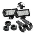 thumbnail image 1 of Nilight 2PCS 6.5 inch 36W Flood LED Light Bars off Road Driving Fog Lights With off-Road Light Mounting Bracket Horizontal Bar Tube Clamp, 1 of 9