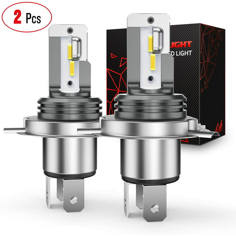 Nilight 2PCS H4/HS1 LED Motorcycle Headlight Bulb CSP Chips 6000K 9003 HB2  Hi/Lo Beam Light Conversion Kit