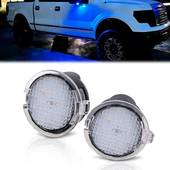 Nilight 2PCS LED Side Mirror Puddle Lights Compatible with Ford F-150 Explorer Edge Fusion Expedition Taurus X Ranger Flex Mustang Lincoln Navigator MKX Mercury Sable (2003-2024),Blue Color