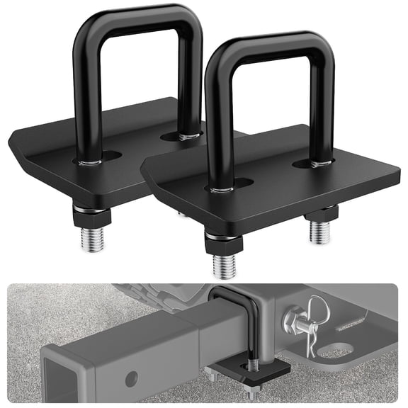 Nilight 2PCS Trailer Hitch Tightener for 2" Trailer Hitches Hitch Mount Anti Rattle Heavy Duty Steel with Rubber Anti-Rust Triple Protective Matte Black