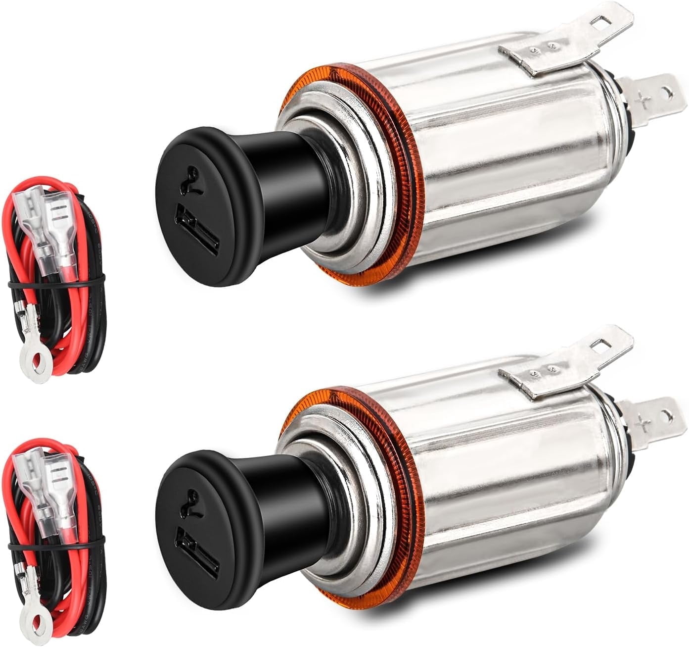 Nilight 2Pack Cigarette Lighter 12V DC Car Replacement Socket with  Terminals Wires Built-in Fuse Auto Cigarette Lighter Adapter Push Button Car  Accessory Replacement Plug For Car Truck RV UTV Boat