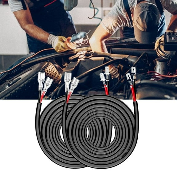 Nilight 2Pcs 16 AWG 20 Feet Wiring Harness Extension Kit for Led Light bar Work Light Led Pods Off Road Lights Driving Fog Light Boat Lighting