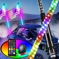 thumbnail image 1 of Nilight Spiral RGB LED Whip Light for Offroad Truck UTV ATV Dune Buggy RZR Polaris 2FT 2Pcs, 1 of 7