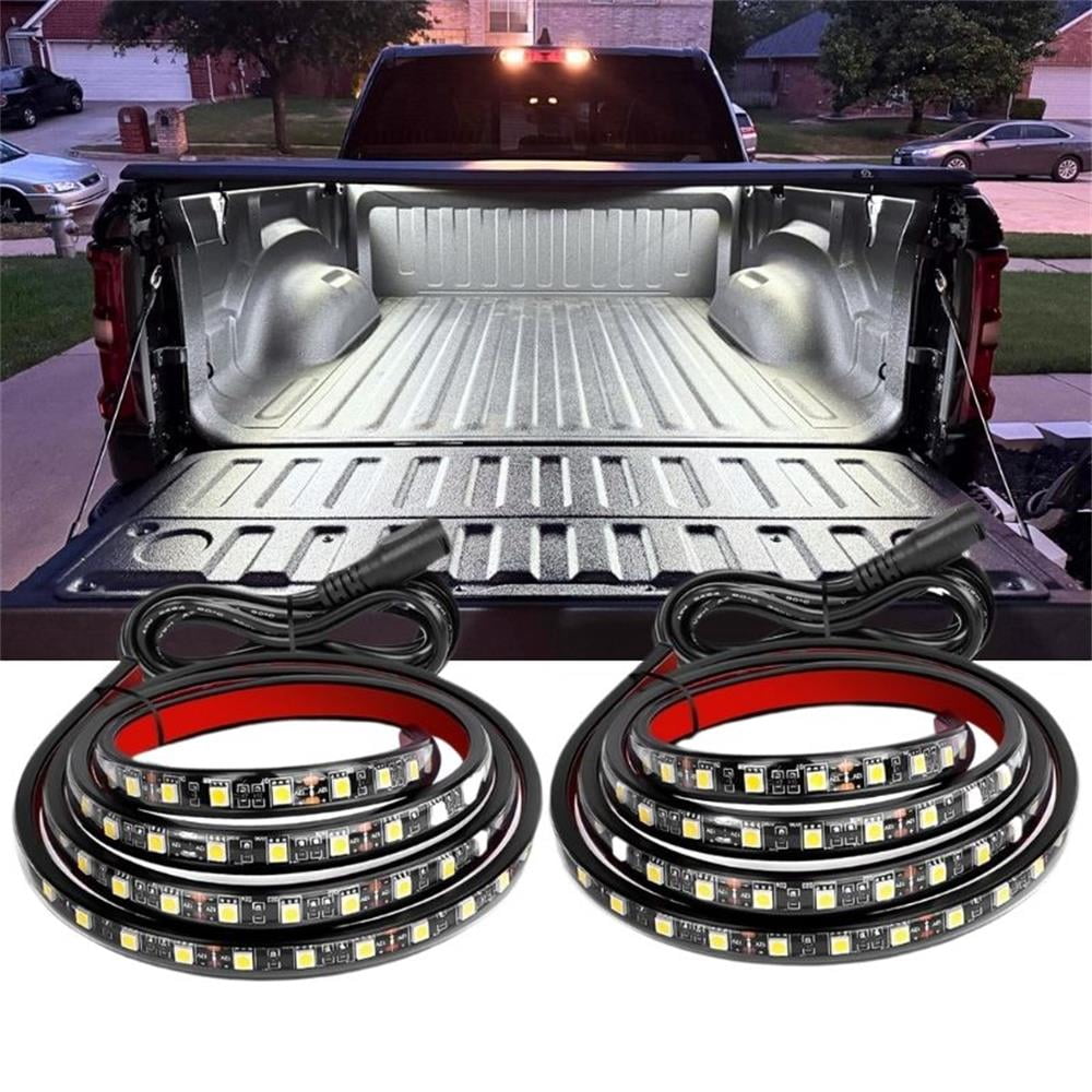 Nilight 2Pcs 60" 180 LED Truck Bed Light Strip Kit with Waterproof IP67 on/off Switch Blade Fuse 2-Way Splitter Extension Cable for Cargo, Pickup Truck, SUV, RV,Boat and More
