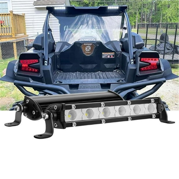 Nilight 2Pcs 7" Ultra-Slim Single Row off Road LED Light Bar 18W Waterproof Fog/Driving/Work Lights for Trucks ATV Cars Flood Light