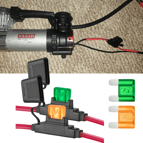 2Pcs 10 AWG tin-plated 12V 30A 40A Maxi APX Fuse Links IP67 Waterproof Maximum 60A for Car, Truck, Ship, Boat