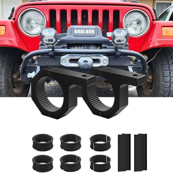 Roll Bar Clamps - 2Pack,Horizontal Roll cage Clamp 2.135" 2.25" 2.375" 2.5",Bumper Mount Bracket Bull Bar Clamp for LED Light Bar,Cube Lights,ATVs Whips