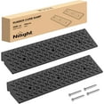 thumbnail image 1 of Nilight 3.2" Rise Curb Ramps, Heavy Duty Rubber Driveway Threshold Shed Ramp for Sidewalk Cars Lawn Mower Wheelchairs Motorcycles, 3300lbs Load Capacity, 1 of 7