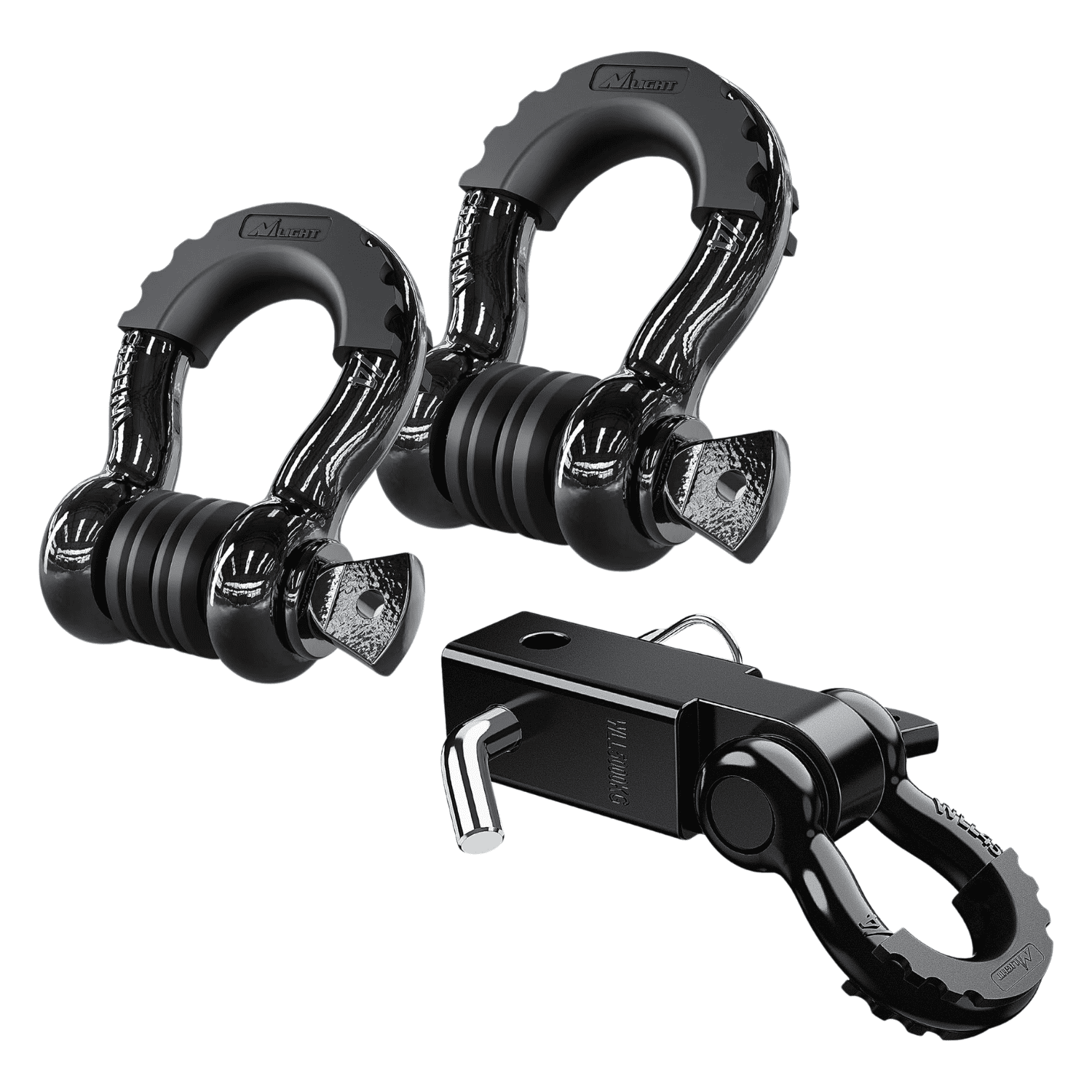 Nilight 3/4 Inch D-Ring Shackles with Hitch Receiver Shackle Mount ...
