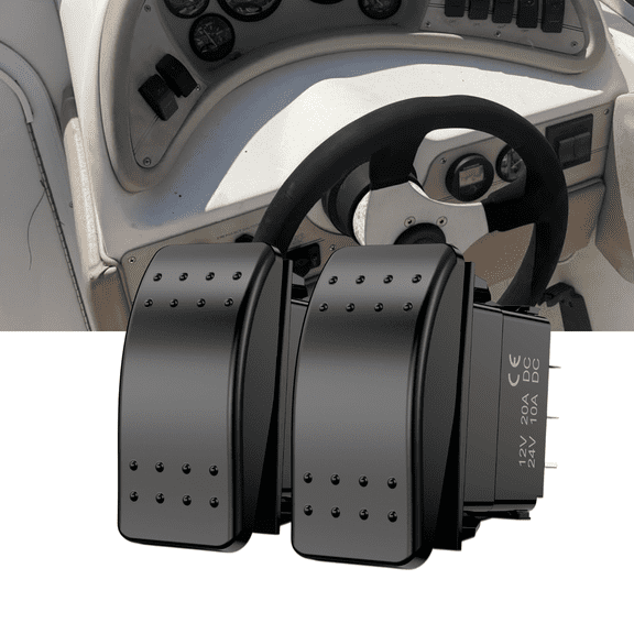 Nilight 3 Way Switch On Off Toggle Rocker Control a Single Load from Two Separate Locations 12V 24V Waterproof 3-Way Switches for RV Camper Can-Am ATVs UTVs Cars Trucks