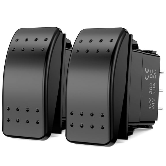 Nilight 3 Way Switch On Off Toggle Rocker Control a Single Load from Two Separate Locations 12V 24V Waterproof 3-Way Switches for RV Camper Can-Am ATVs UTVs Cars Trucks