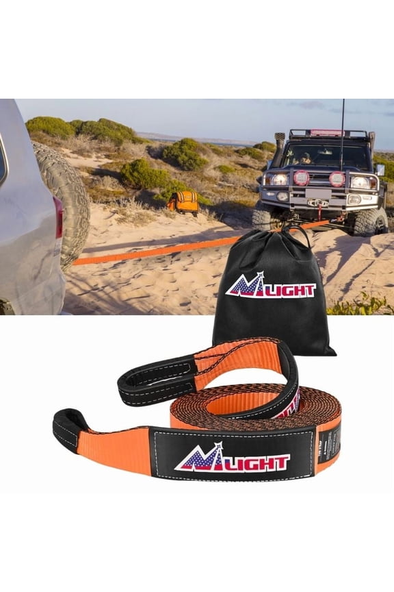 3" x 30' Recovery Tow Strap Lab Tested 31,500lbs Break Strength Heavy Duty off Road Straps with Triple Reinforced Loop Emergency Towing Rope of Mind for SUV, UTV, ATV, Truck