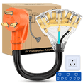 thumbnail image 1 of Nilight 30 Amp to 110V RV Adapter Cord 30 A to 15A RV Distribution Adapter Cord 3 Prong TT-30P Male to 3X 5-15R/5-20R Female ETL Listed for RV Camper Generator Household Outlet, 1 of 9