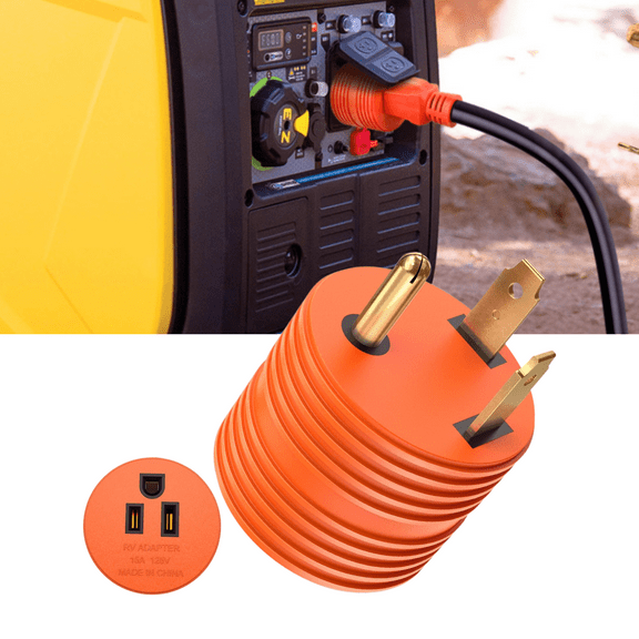 30Amp to 15Amp Motorhome Adapter 110V Heavy Duty Motorhome Plug TT-30P to 5-15R 30A Plug to 15A Jack for Motorhome Converter Generator Motorhome Caravan RV