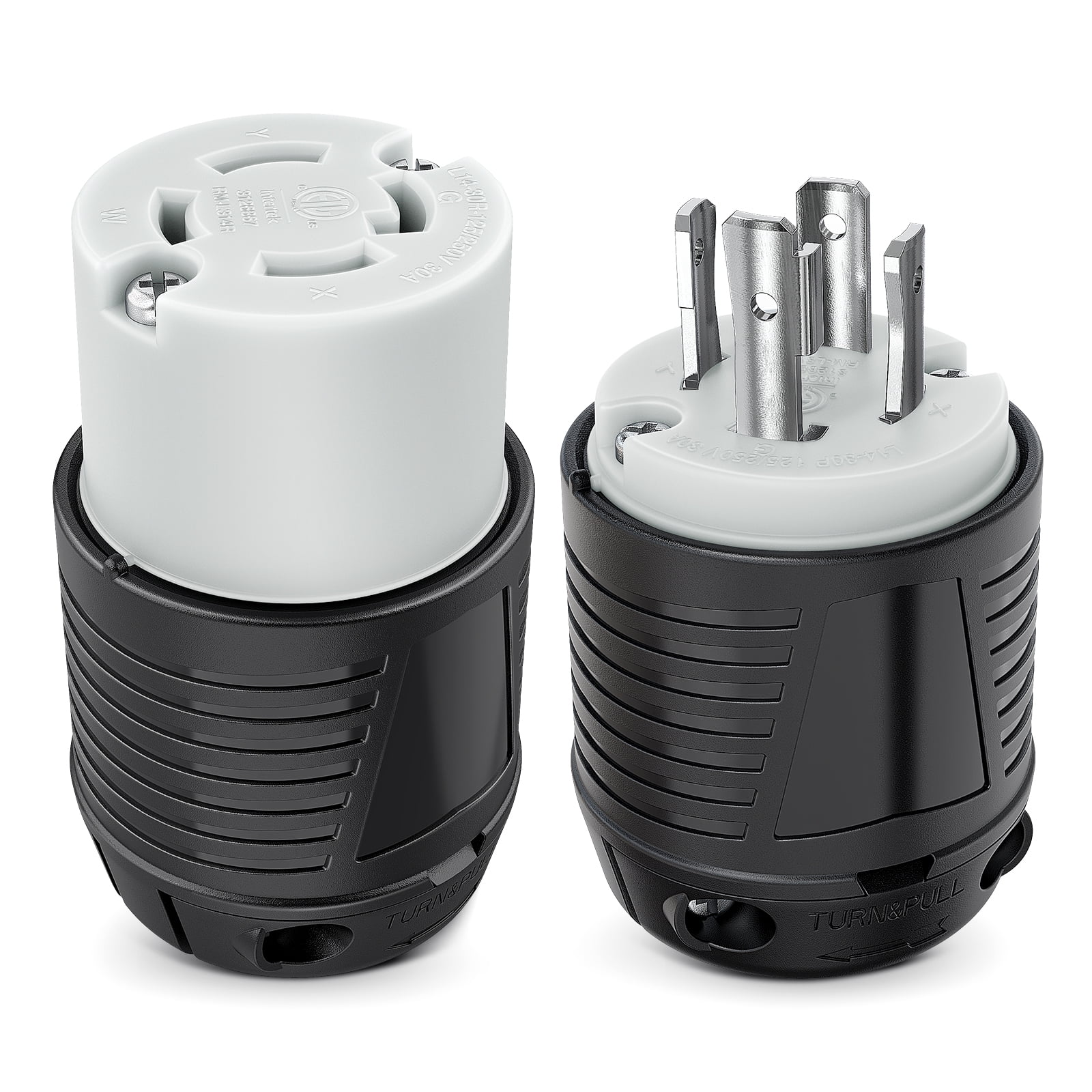 Nilight 30Amp L1430P L1430R Male Female Locking Plug and Connector