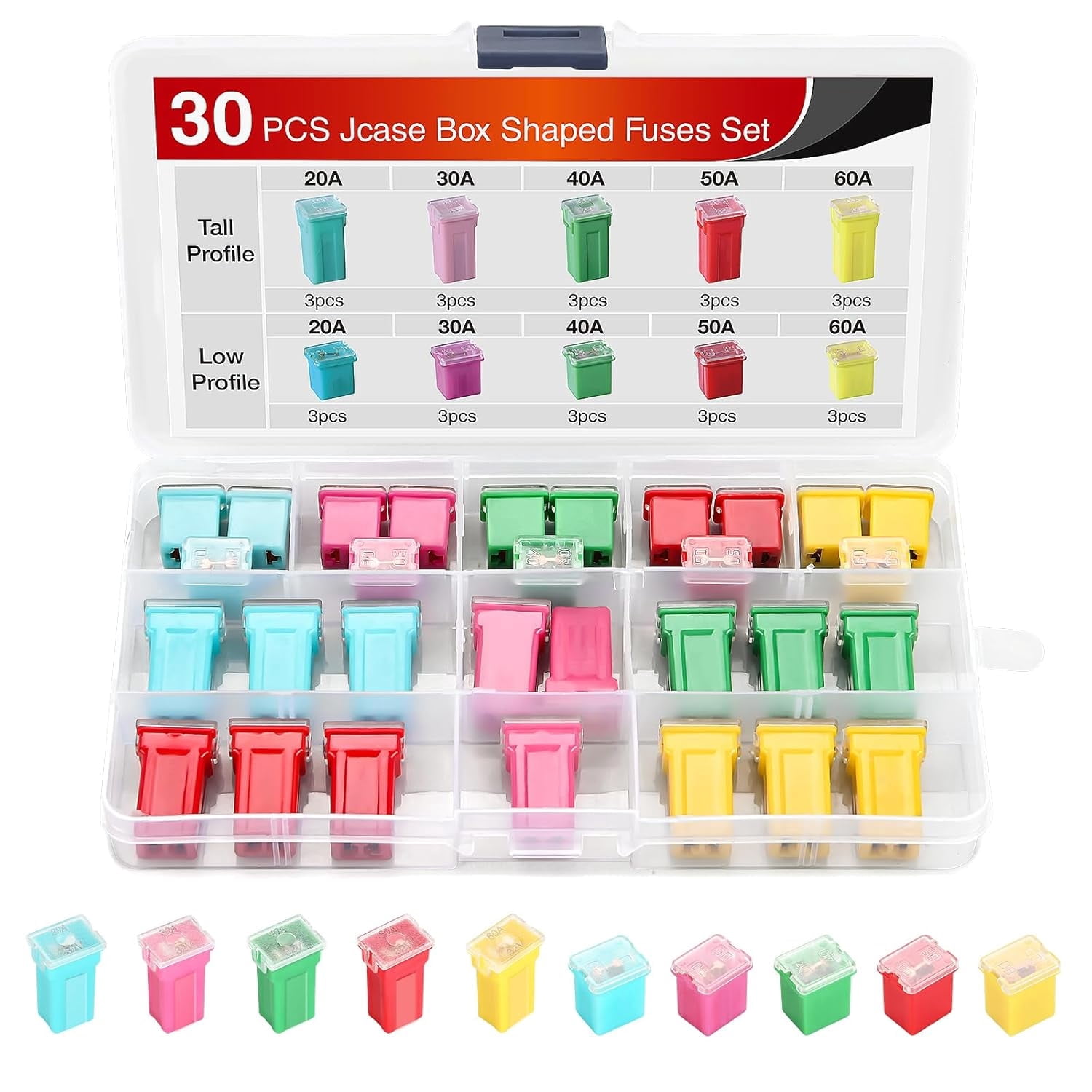 JOREST 120Pcs Standard Fuse Kit, Car Fuses Assortment Kit,Blade Fuses Automotive for RV Vehicle Motorcycle (2Amp 3A 5A 7.5A 10A 15A 20A 25A 30A 35A 40A) + Auto Fuse Puller for sale JOREST 120Pcs Standard Fuse Kit, Car Fuses Assortment Kit,Blade Fuses Automotive for RV Vehicle Motorcycle (2Amp 3A 5A 7.5A 10A 15A 20A 25A 30A 35A 40A) + Auto Fuse Puller for sale