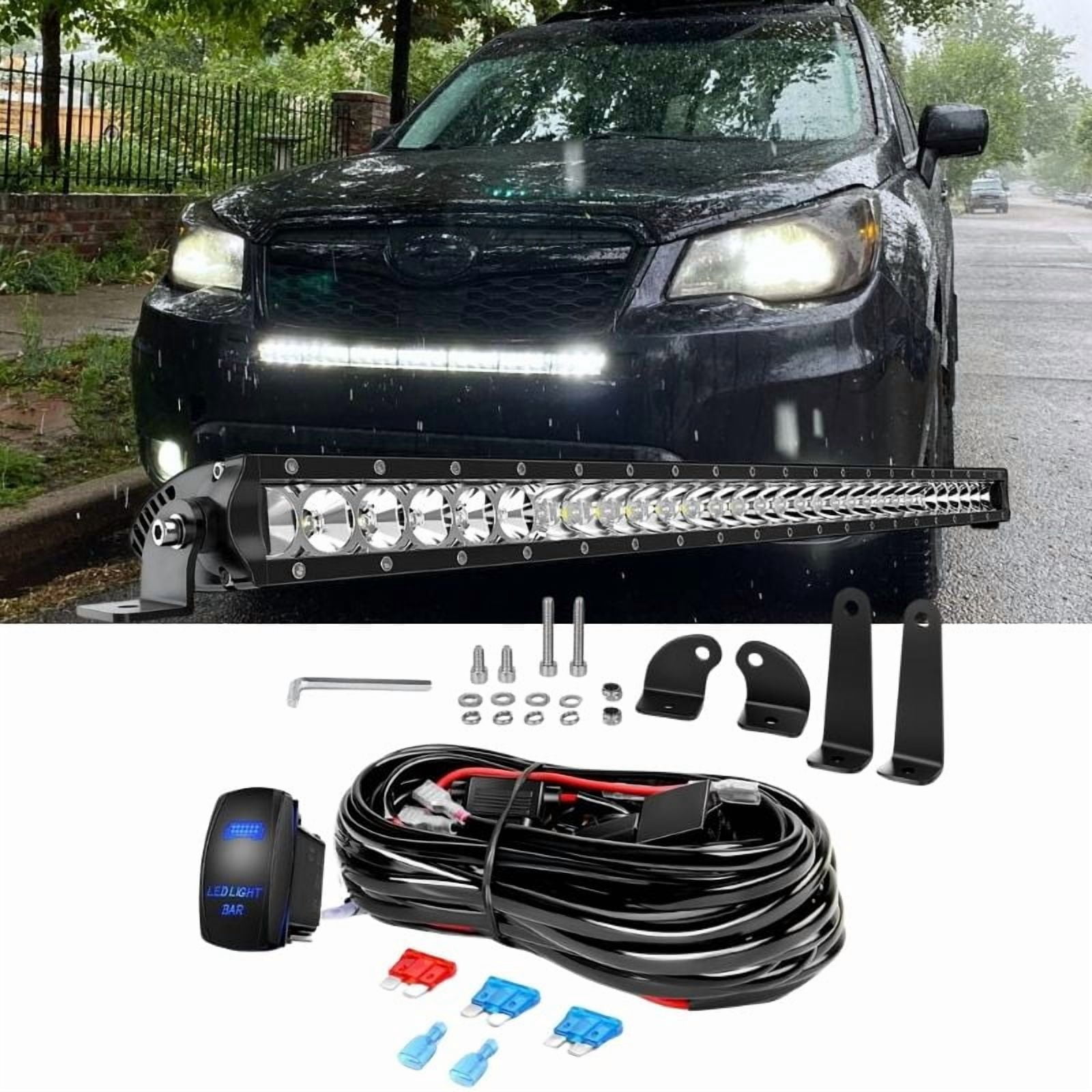 Nilight 150W LED Light Bar Offroad Lighting for Car SUV UTV ATV Pickup Truck with Wiring Harness