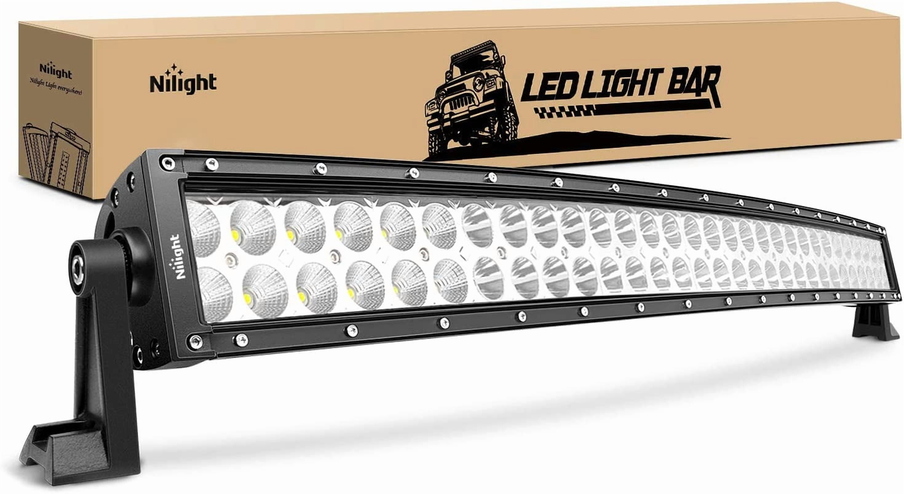 Nilight 32" 180W Curved Spot Flood Combo High Power LED Driving Lamp LED Light Bar Off Road Fog Driving Work Light for SUV Boat Jeep Lamp