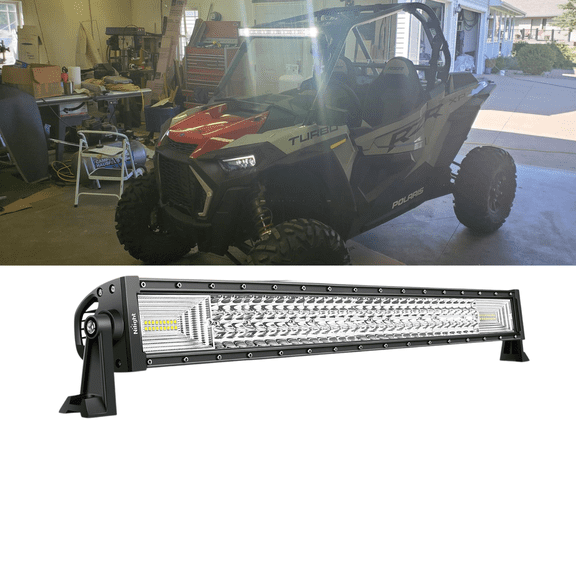 Nilight 32-Inch Triple Row 378W 37800LM LED Light Bar, Flood Spot Combo Beam Super Bright Off Road Driving Lights for Trucks Jeep UTV ATV Boat