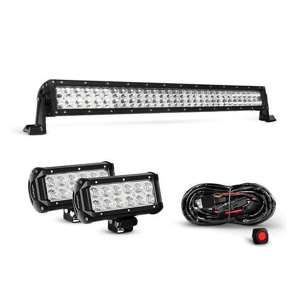Nilight 32 inch 180W Spot Flood Combo Led Light Bar 2PCS 6.5 inch 36W ...