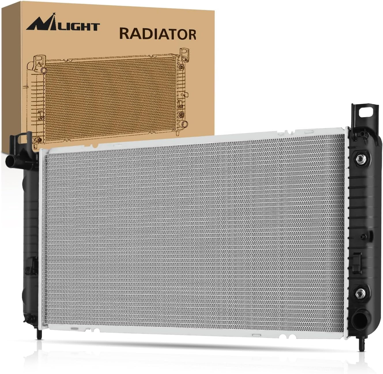 Nilight 34" Radiator for Chevrolet Silverado 1500 1999-2013, GMC Sierra 1500 2003-2013, Tahoe/Suburban Yukon XL 1500 2000-2014, without Engine Oil Cooler, CU2423