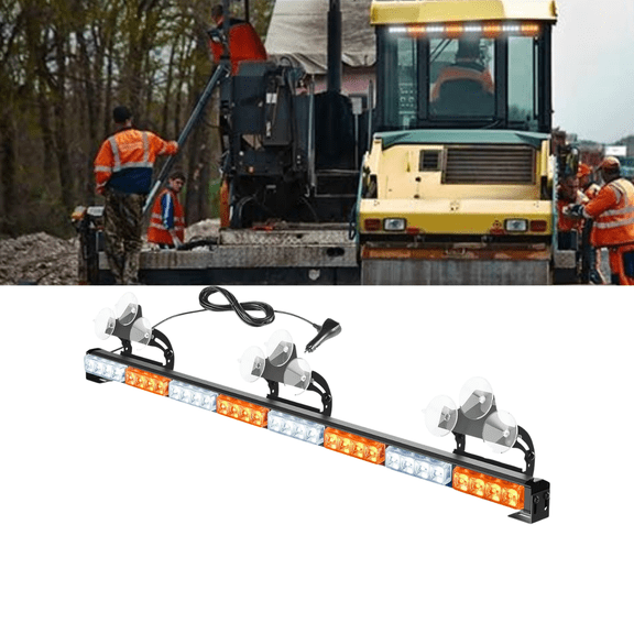 Nilight 35Inch Traffic Advisor LED Strobe Bar 32LED with Cigar Lighter Power Cord 21 Flash Patterns Directional Warning Lights for Trucks and Utility Vehicles
