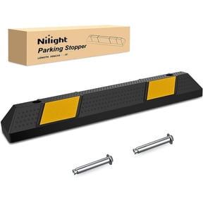 Nilight 36 Inch Parking Curb - Heavy Duty Rubber Garage Driveway Wheel Parking Stopper Blocks for Cars, SUVs, and Trucks