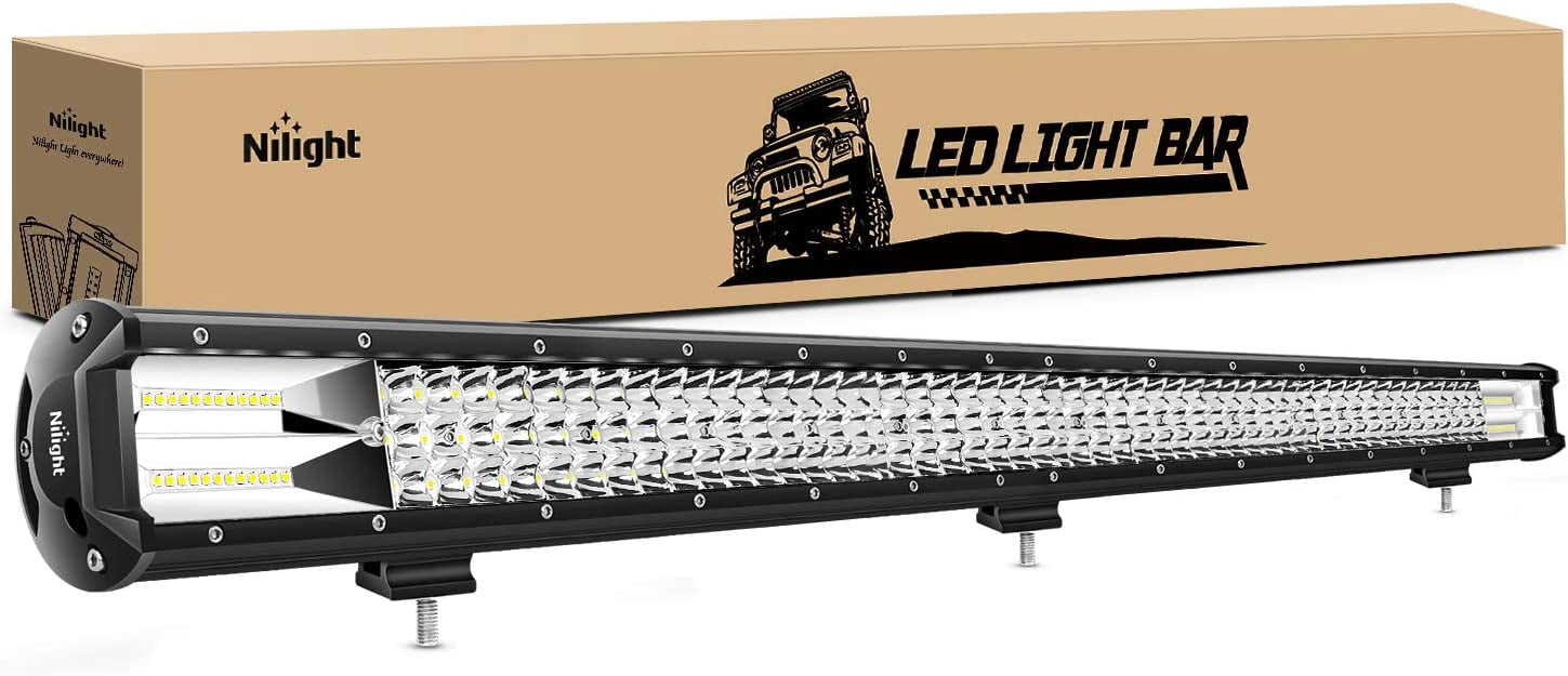 Nilight 37inch Triple RoW Led Light Bar 468W Flood Spot Combo 46800LM Driving Lights Boat Led off-Road Lights for Trucks